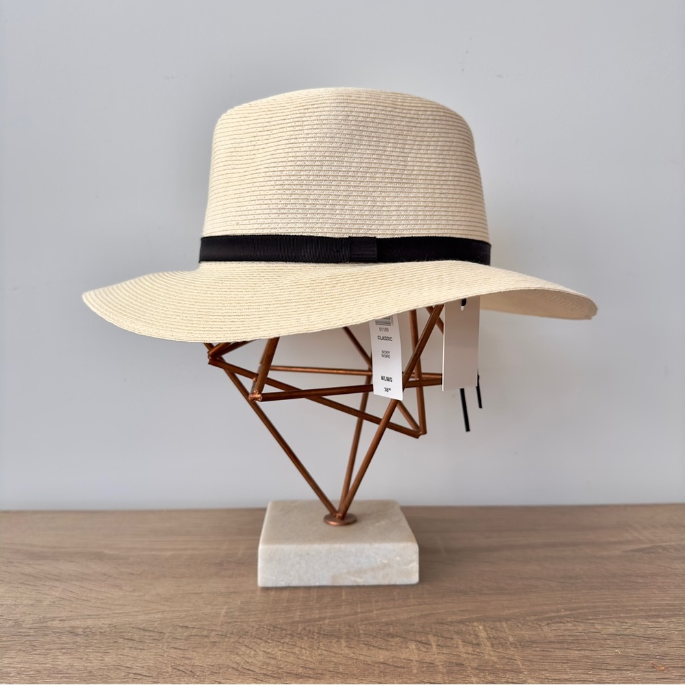 AUXILIARY - Classic Straw Fedora Hat - Ivory